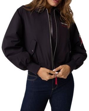 Guess Marilyn Long-sleeve Bomber Jacket - Black