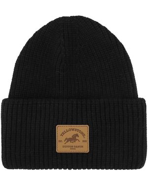 Yellowstone Dutton Ranch Black Cuff Beanie