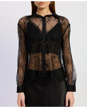 En Saison Alannah Long Sleeves Top - Black
