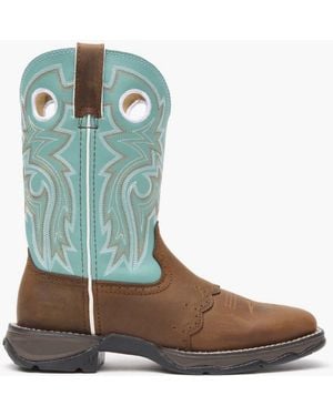 Durango Lady Rebel By Powder N' Lace Saddle Western Boot - Blue
