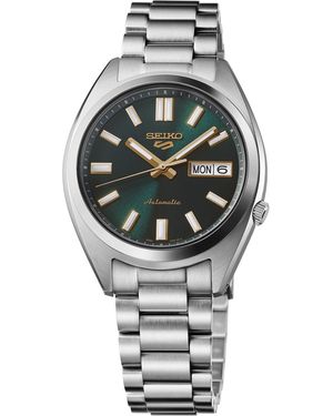 Seiko 5 Sports Silver Stainless Steel Bracelet Watch - Gray