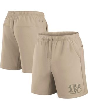 Fanatics And Cincinnati Bengals Elements Super Soft Fleece Shorts - Natural