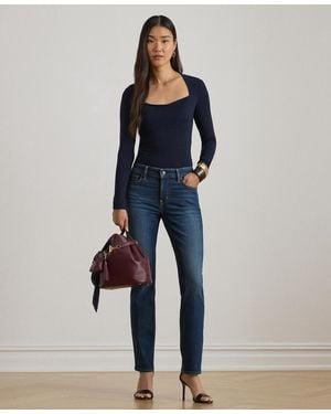 Ralph Lauren Mid-rise Straight Ankle Jeans - Blue