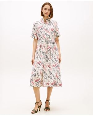 Tommy Hilfiger Essential Collared Midi Shirt Dress - White