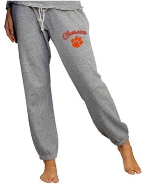 Concepts Sport Clemson Tigers Mainstream Knit jogger Pants - Gray