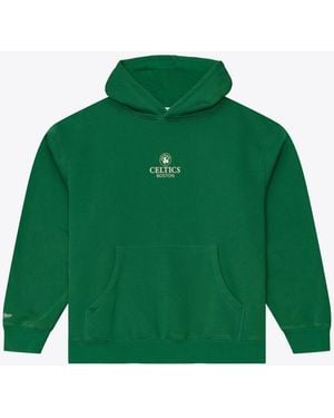 Mitchell & Ness Boston Celtics Core Essentials Fleece Relaxed-fit Hoodie - Green
