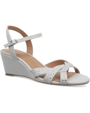 Style & Co. Greyy Wedge Sandals - Metallic