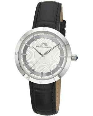 Porsamo Bleu Monroe Genuine Leather Silver Tone And Watch 1491amol - Gray