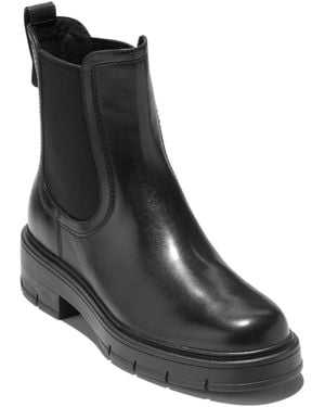 Cole Haan Fenella Chelsea Zipper Booties - Black