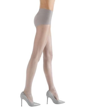Natori Shimmer Sheer Control Top Tights - Metallic