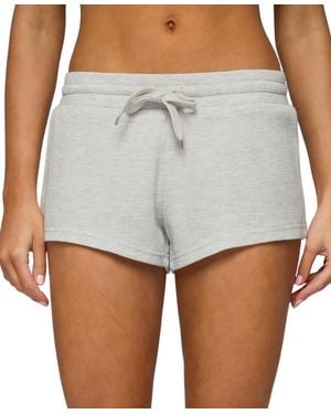 Edikted Baila Waffle Shorts - Gray