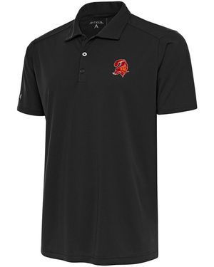 Antigua Tampa Bay Buccaneers Team Logo Throwback Tribute Polo Shirt - Black