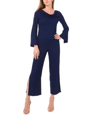 SAM & JESS Long-sleeve Cowl Neck Top - Blue