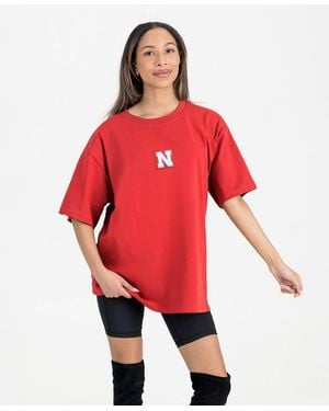 Gameday Couture Nebraska Huskers Oversized Back At Ya T-shirt - Red