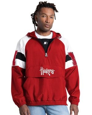 Starter Nebraska Huskers Street Cut Half-zip Jacket - Red