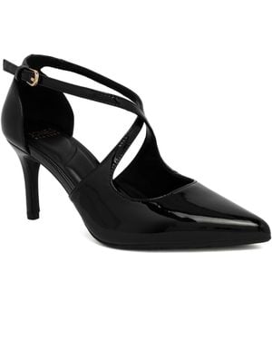 Jones New York Idoven Pointed Toe T-strap Pumps - Black