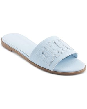 DKNY Willow Slide Slip-on Flats Sandals - Blue