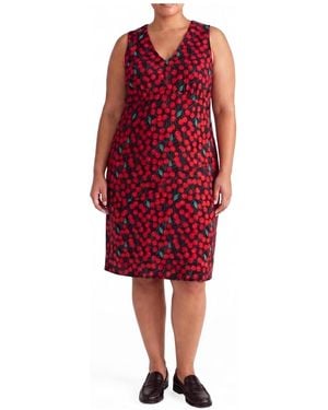 UNIVERSAL STANDARD Plus Size Lila Tie-back Liquid Jersey Dress - Red