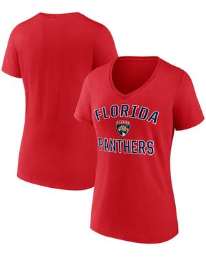 LOGO ATHLETIC Florida Panthers Arch Victory V-neck T-shirt - Red
