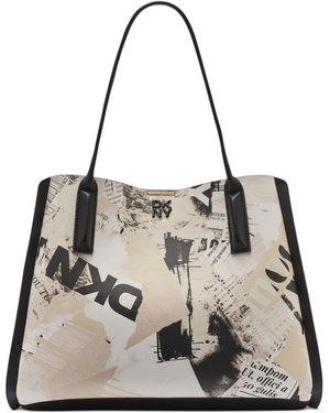 DKNY Josie Large Laptop-compatible Tote Handbag - Metallic