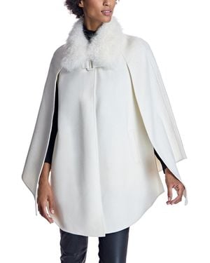 Julia & Stella By Maximilian Cashmere Cape - White