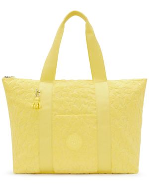 Kipling Beach Art Resort Zipper Tote Bag - Yellow