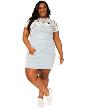 Poetic Justice Plus Size Denim Skirtall - Blue