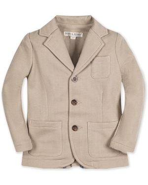 Hope & Henry Toddler Boys Fleece Suit Blazer - Natural