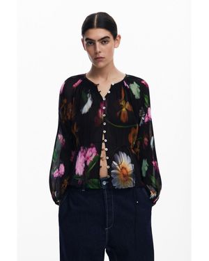 Desigual Floral Blouse - Blue