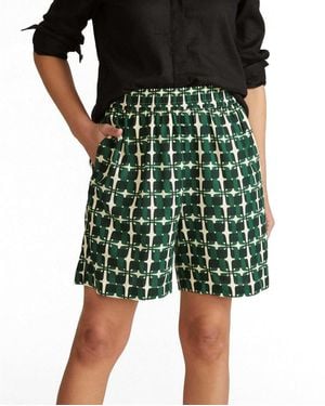 UNIVERSAL STANDARD Plus Size Juniper Linen Easy Pull-on Shorts - Green