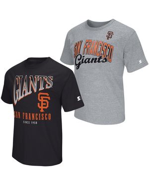 Starter Black/heather Gray San Francisco Giants Two-pack T-shirt Set - Multicolor