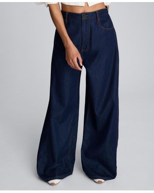 Kenneth Cole High-rise Pleated Jeans - Blue