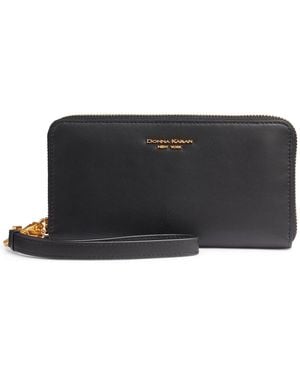 Donna Karan Zip Around Continental Wallet - Black