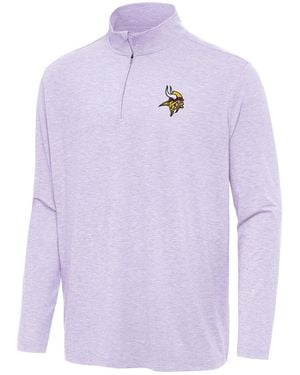Antigua Minnesota Vikings Hunk Quarter-zip Jacket - Purple