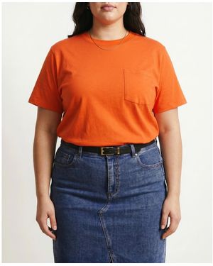 UNIVERSAL STANDARD Plus Size Garcon Tee - Orange