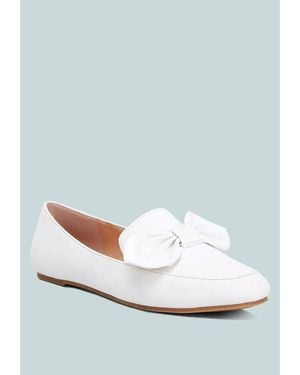 LONDON RAG Waveney Bow Embellished Loafers - Blue
