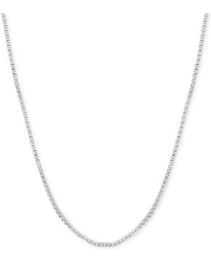 And Now This Plated Box Link 18" Chain Necklace - White