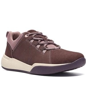 Clarks Aydria Arch-support Nubuck Sneakers - Purple