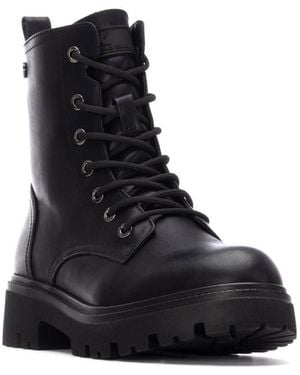 Xti Ankle Combat Booties - Black