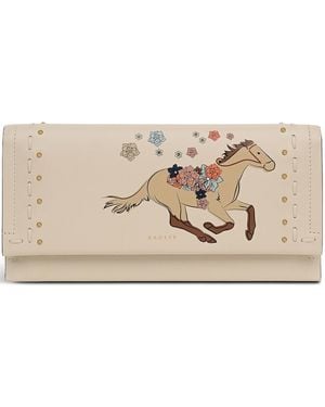 Radley Kentucky Derby Small Flap-over Wallet - Natural