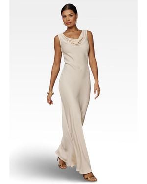 Maids To Measure Pandy Satin Cowl Bridesmaid Dress - White