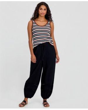 And Now This Now This Cotton Gauze Balloon Pants Macys Exclusive - Black