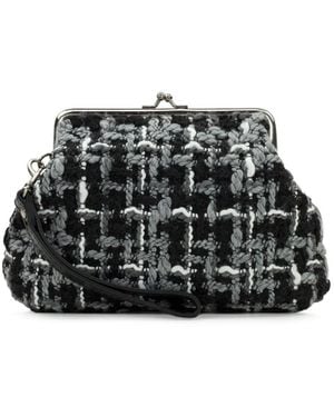 Patricia Nash Savena Boucle Kisslock Wristlet - Black