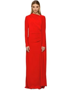 DASKA Cape Dress - Red