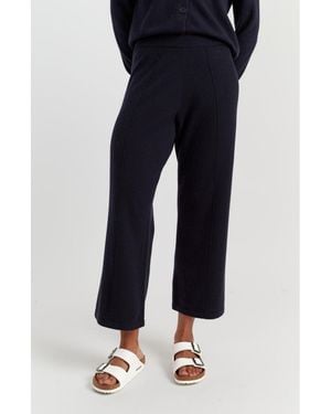 Chinti & Parker Wool-cashmere Cropped Wide-leg Pants - Blue