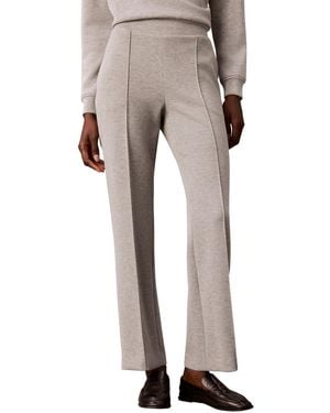 Calvin Klein Pintuck Wide-leg Pull-on Pants - Natural