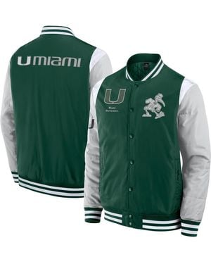 Fanatics Miami Hurricanes Elementsâ Elite Full-snap Jacket - Green