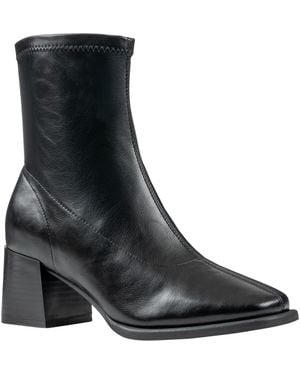Gc Shoes Memphis Square Toe Block Heel Ankle Bootie - Black