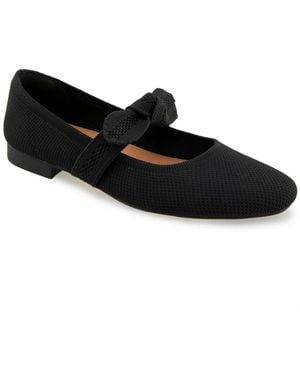 Kensie Ezir Knit Mary Jane Flat - Black