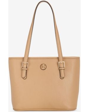 Giani Bernini Pebble Tulip Large Tote Bag - Natural